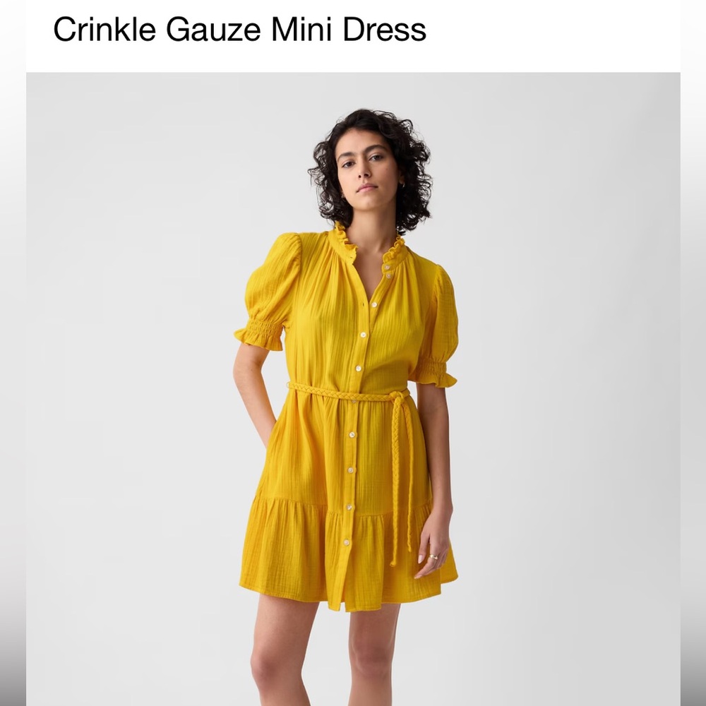 NWT Gap Gauze Crinkle Dress size L